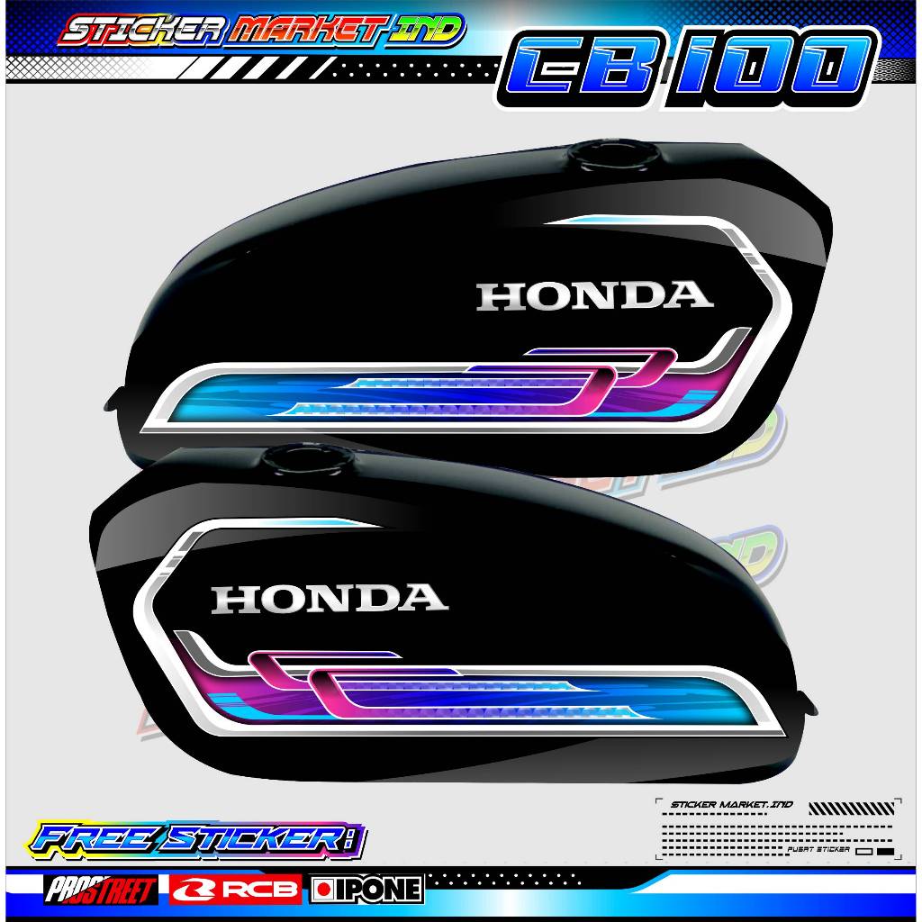 STRIPING VARIASI CB 100 HONDA / STICKER LIST HONDA CB 100