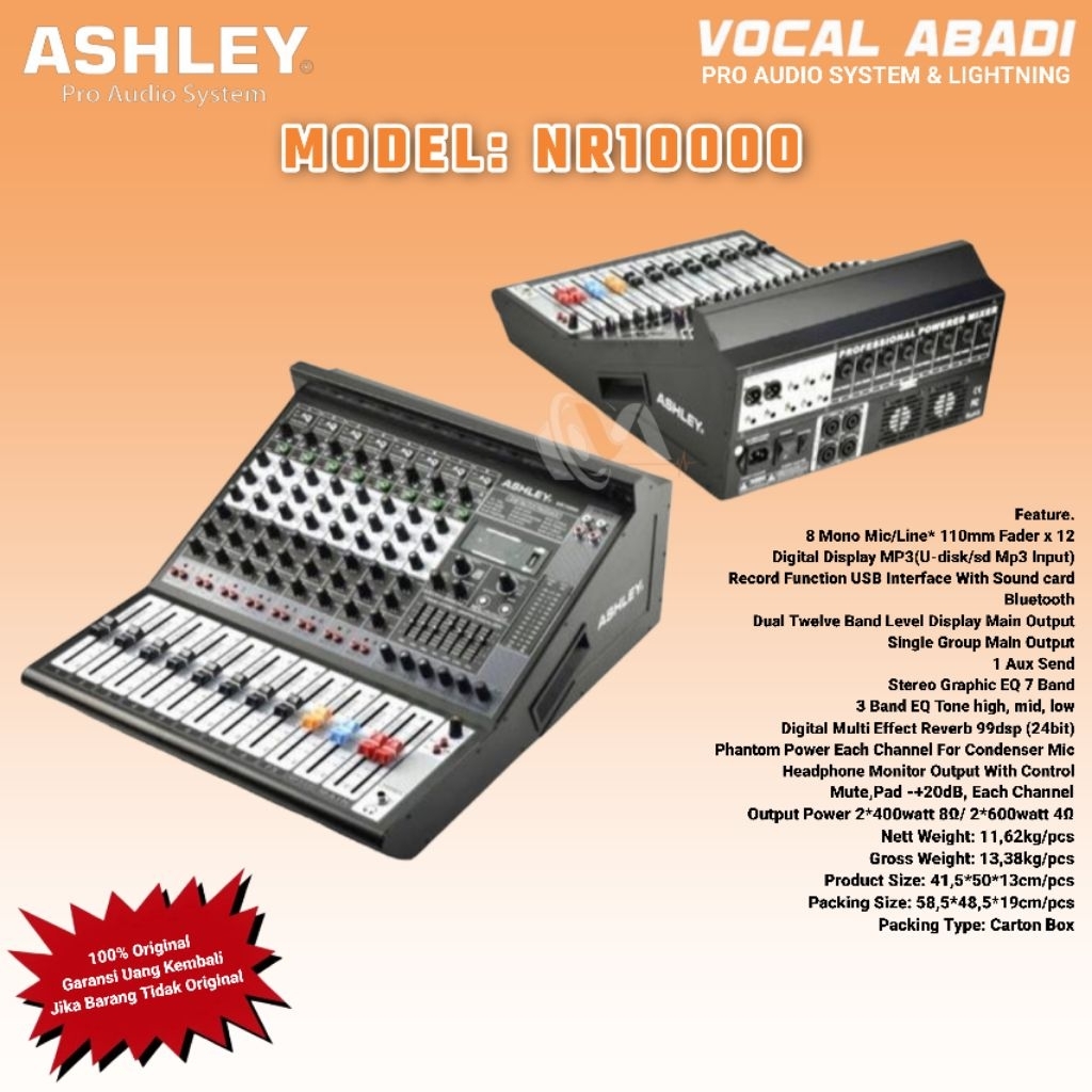 POWER MIXER ASHLEY NR10000