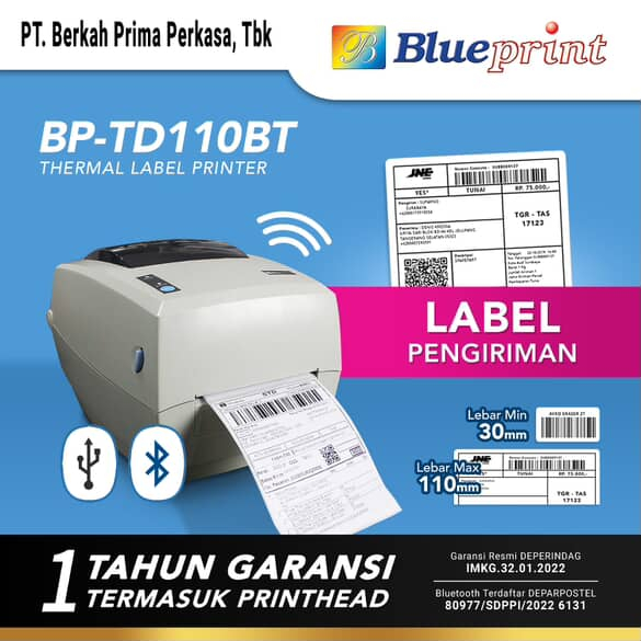 (BLUEPRINT) Desktop Bluetooth Printer(struk kasir), Thermal Label Printer(Label Pengiriman/resi), St