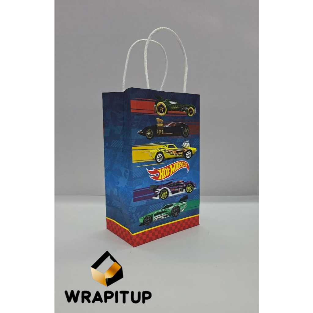 

Paper Bag Kraft Karakter Anak Hot Weels/Paper Bag Souvenir/Paper Bag Ulang Tahun