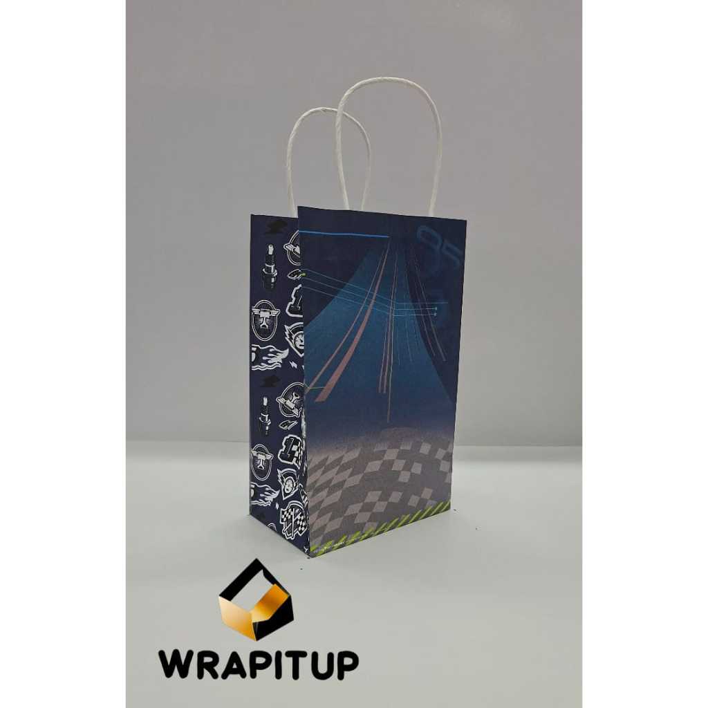 

Paper Bag Kraft Karakter Race Car A/Paper Bag/Souvenir Paper Bag/Tas Ulang Tahun Anak