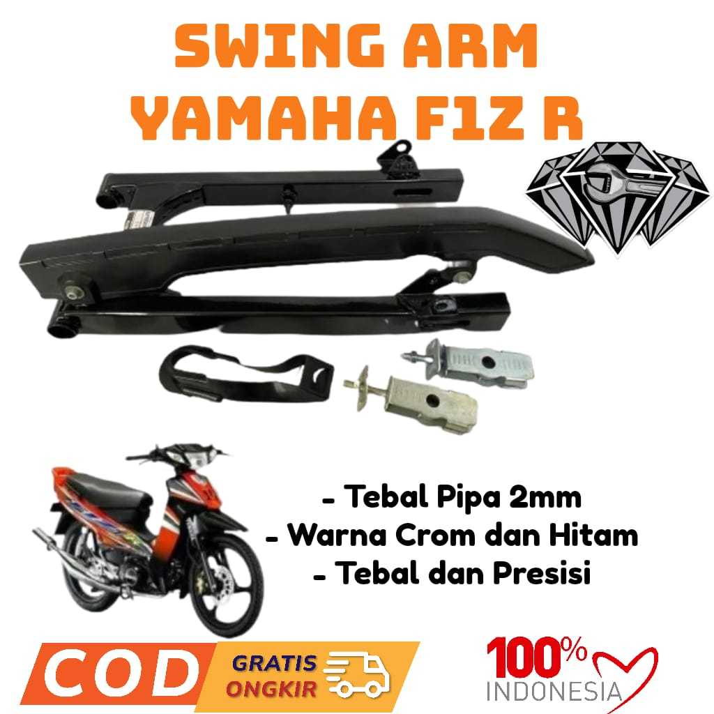 Yamaha Swing Arm Arem Lengan Ayun Fiz R F1Z R Vega Force 1 Crypton Fullset Kualitas Ori Hitam Tebal 
