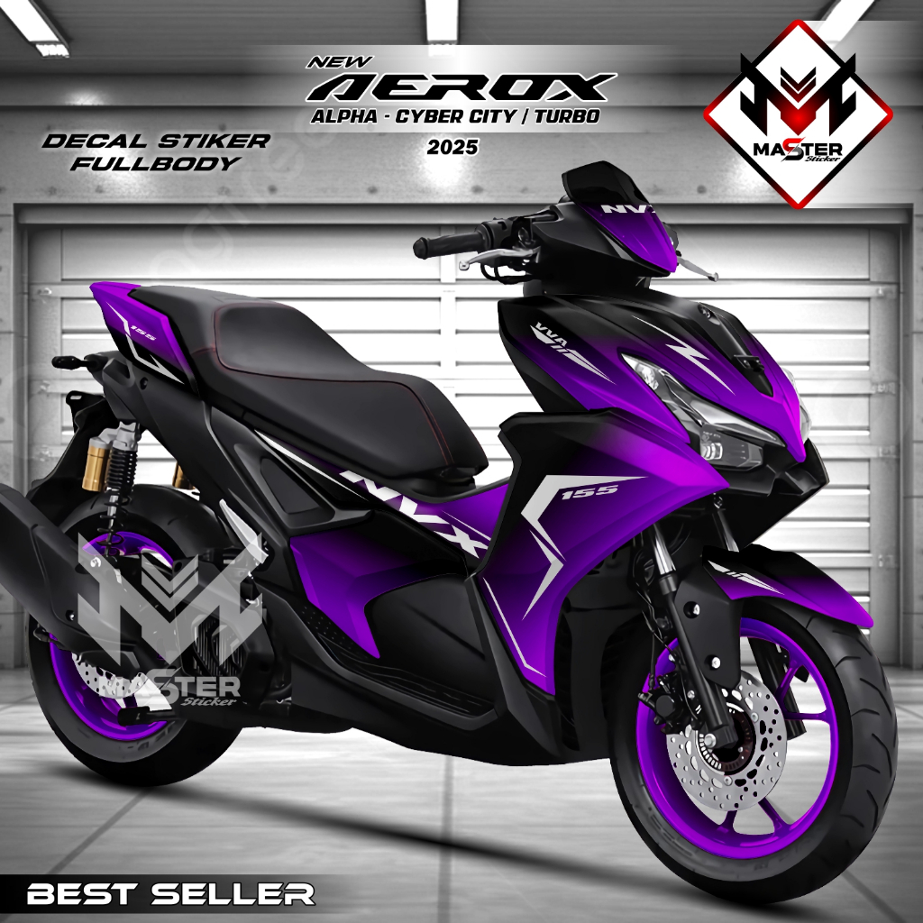 Decal Aerox Alpha Fullbody / Sticker Yamaha Aerox Alpha Turbo / Stiker Variasi Aerox Alpha Cyber Cit