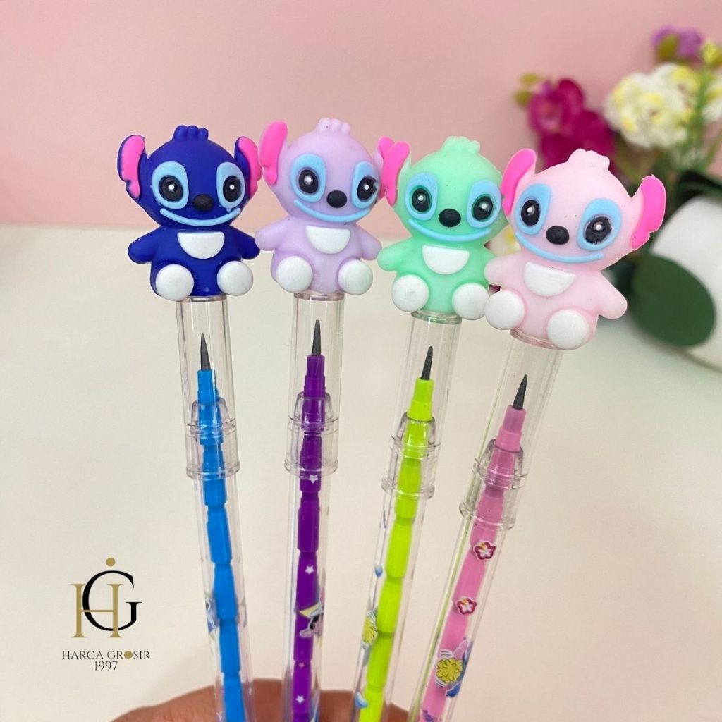 

1PCS PENSIL SUSUN MODEL STITCH PS-1963 Pensil SUSUN TIKUS DAN KUCING Pencil imut Pensil Sekolah