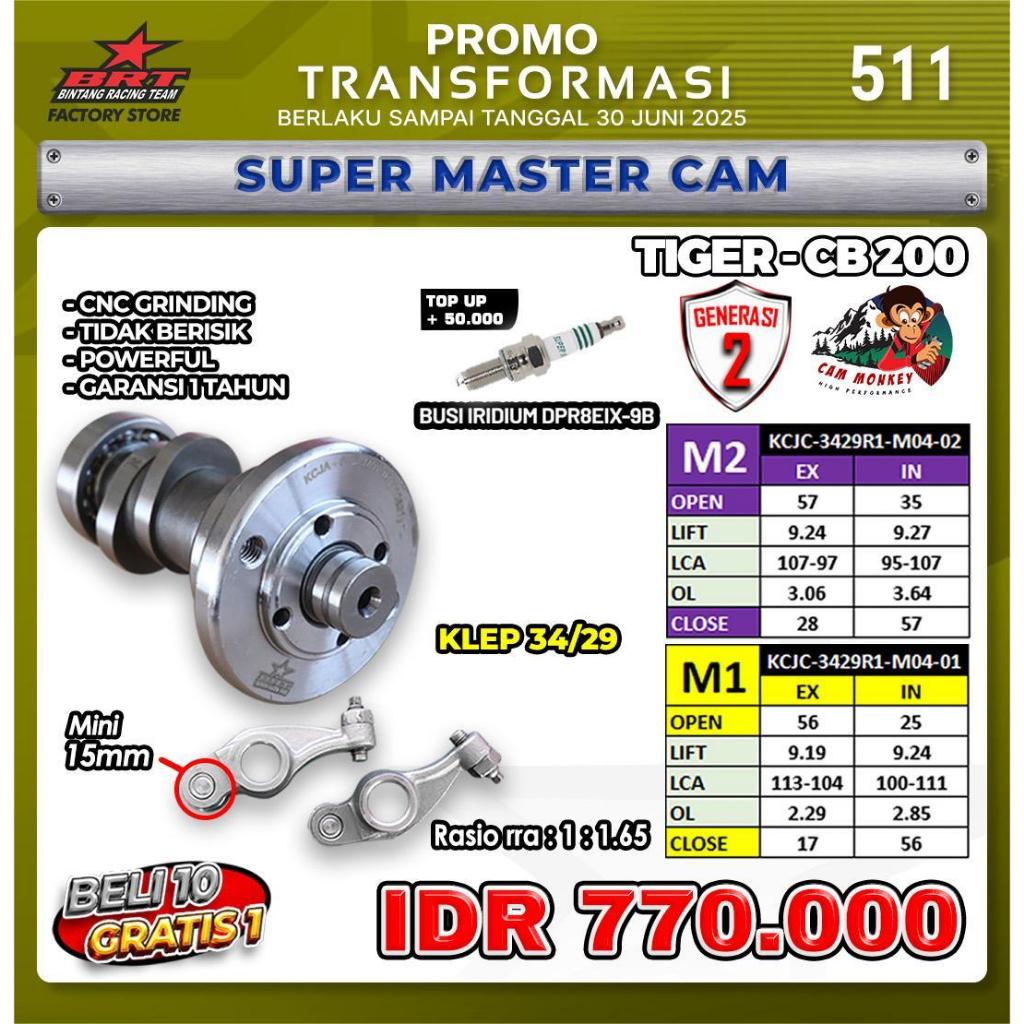 SUPER MASTER CAM TIGER - CB200 KLEP 34/29