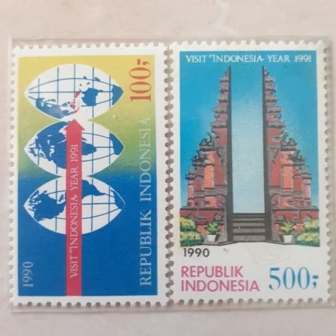 

Perangko Indonesia Visit Indonesia Year Tahun 1990 set lengkap 2pcs