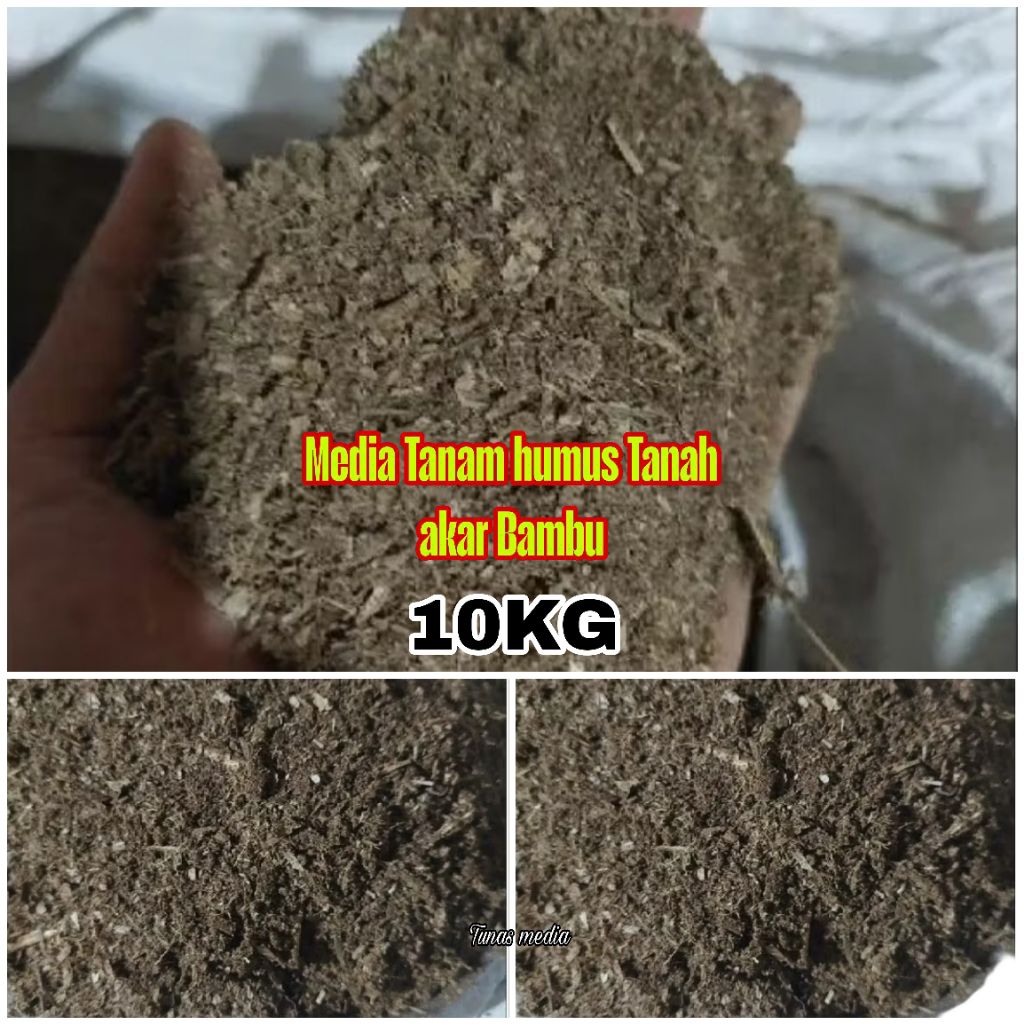 10Kg Media Tanam Tanah Humus Akar Bambu