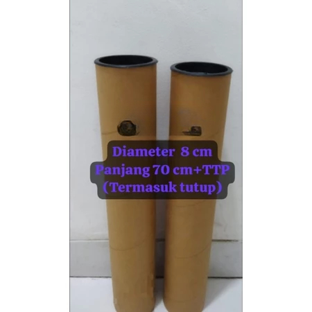 

Tabung Packing Selongsong Diameter 8 x 70 Cm Plus Tutup Paper Core Sudah Dengan Tutup