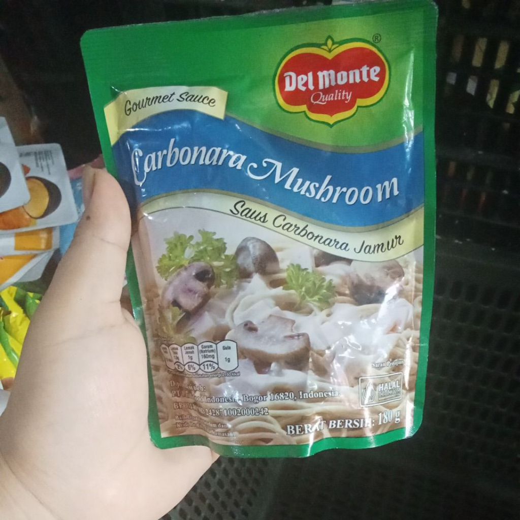 

Del Monte (saus carbonara jamur) 180gr.(Del Monte spaghetti sauce250gr