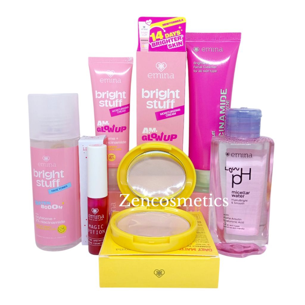 Paket Emina Bright Stuff/ Skincare Emina/ Make Up Emina
