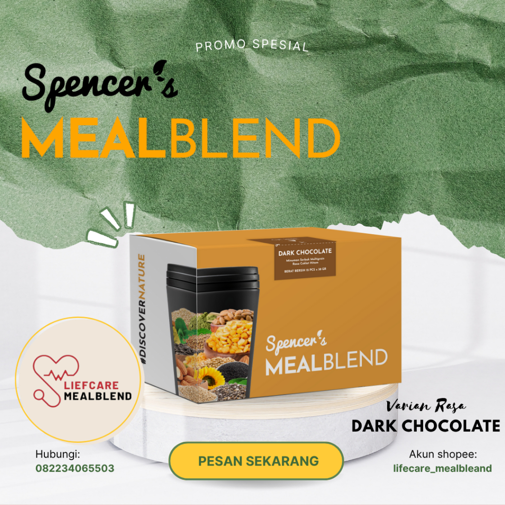 

Spencer MealBlend Spencers Indonesia Multigrain Meal Replacement Nutrisi Lengkap Sehat Langsing Diet (1box) isi 15