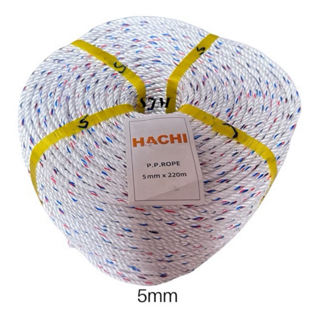 

Tali Nylon 5mm Putih / Tali tambang 5mm (220m) Bagus
