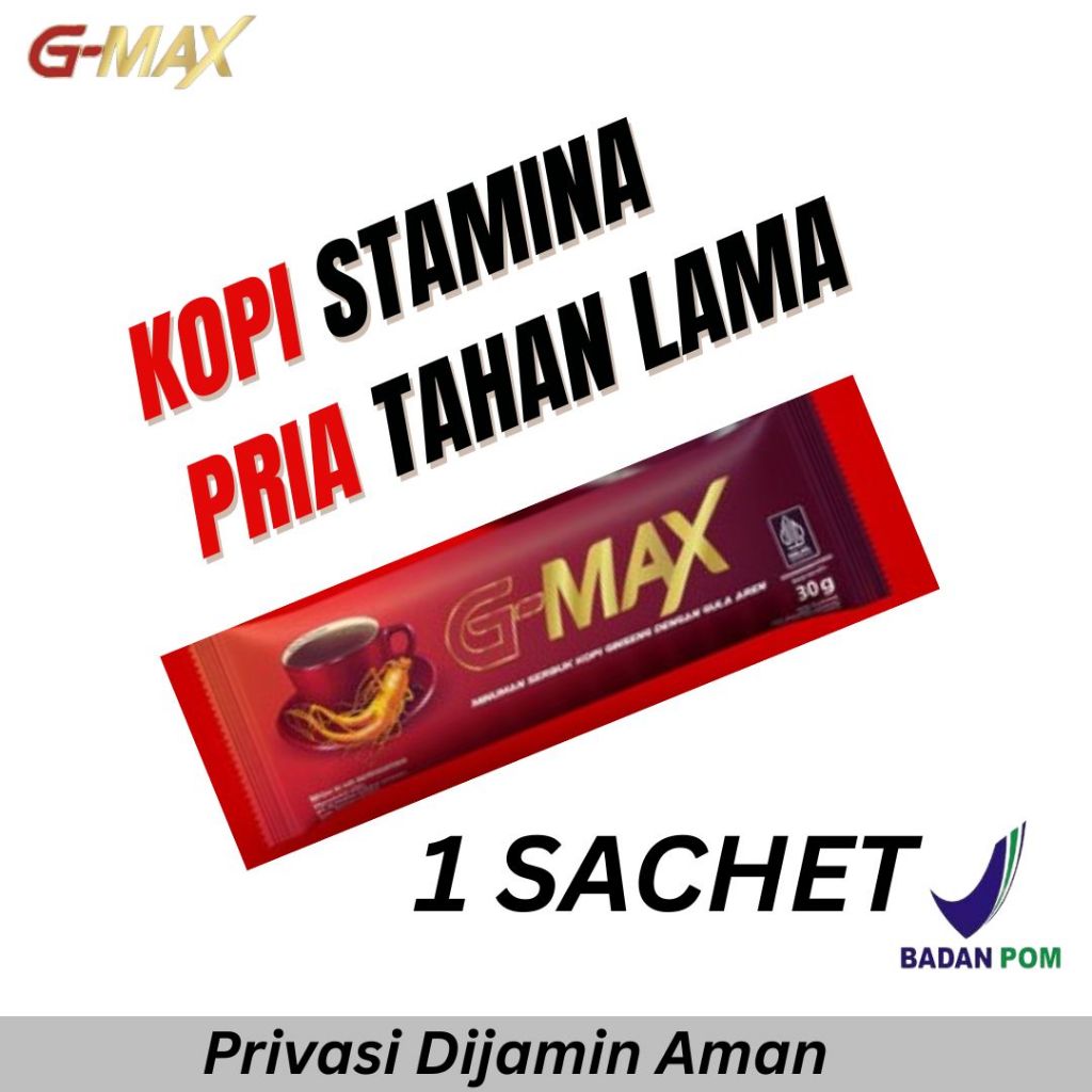 

Gmax - KOPI GMAX MINUMAN KOPI STAMINA PRIA TAHAN LAMA ORIGINAL 100% EXTRA GINSENG & GULA AREN