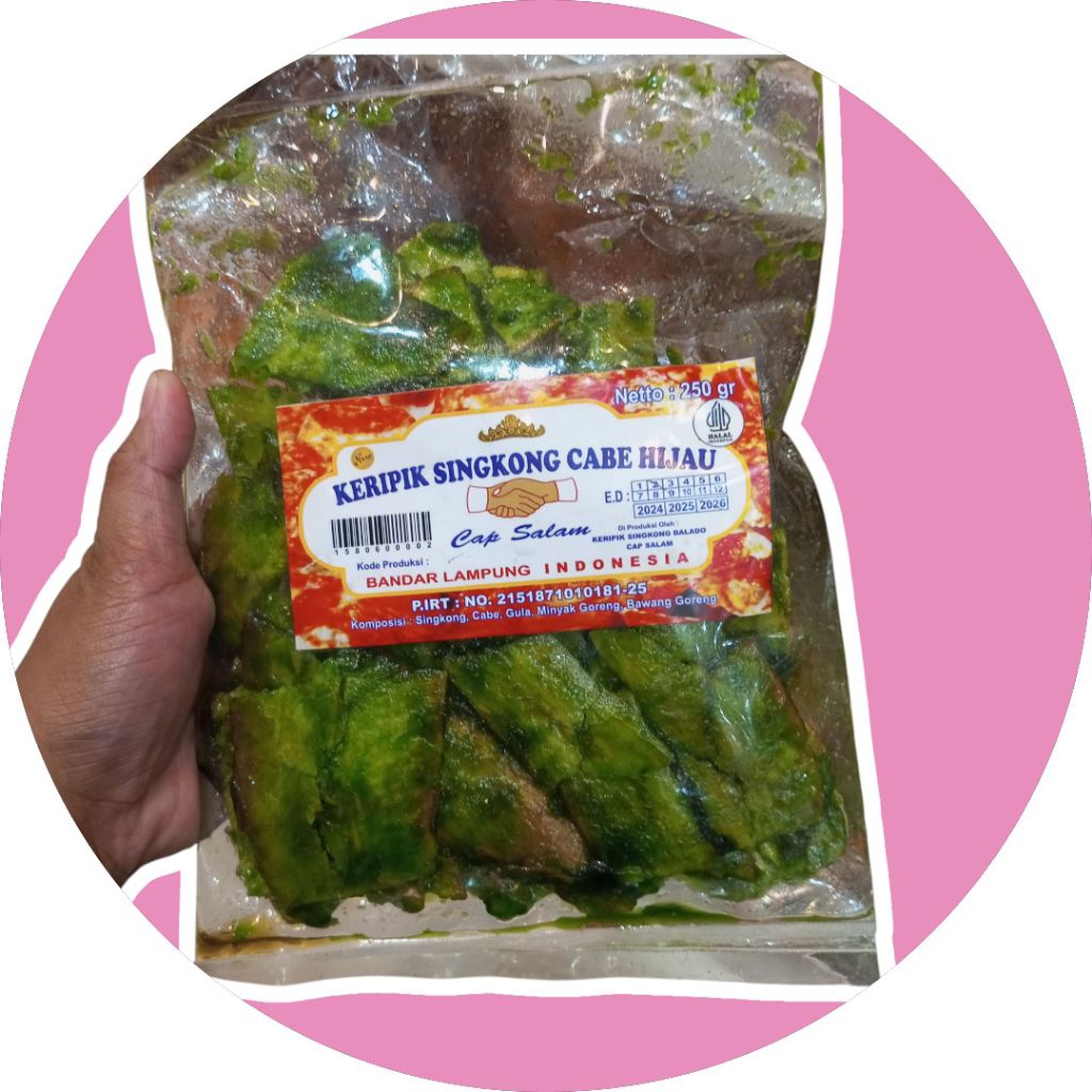 

KERIPIK SINGKONG CABE IJO CAP SALAM 250GRAM