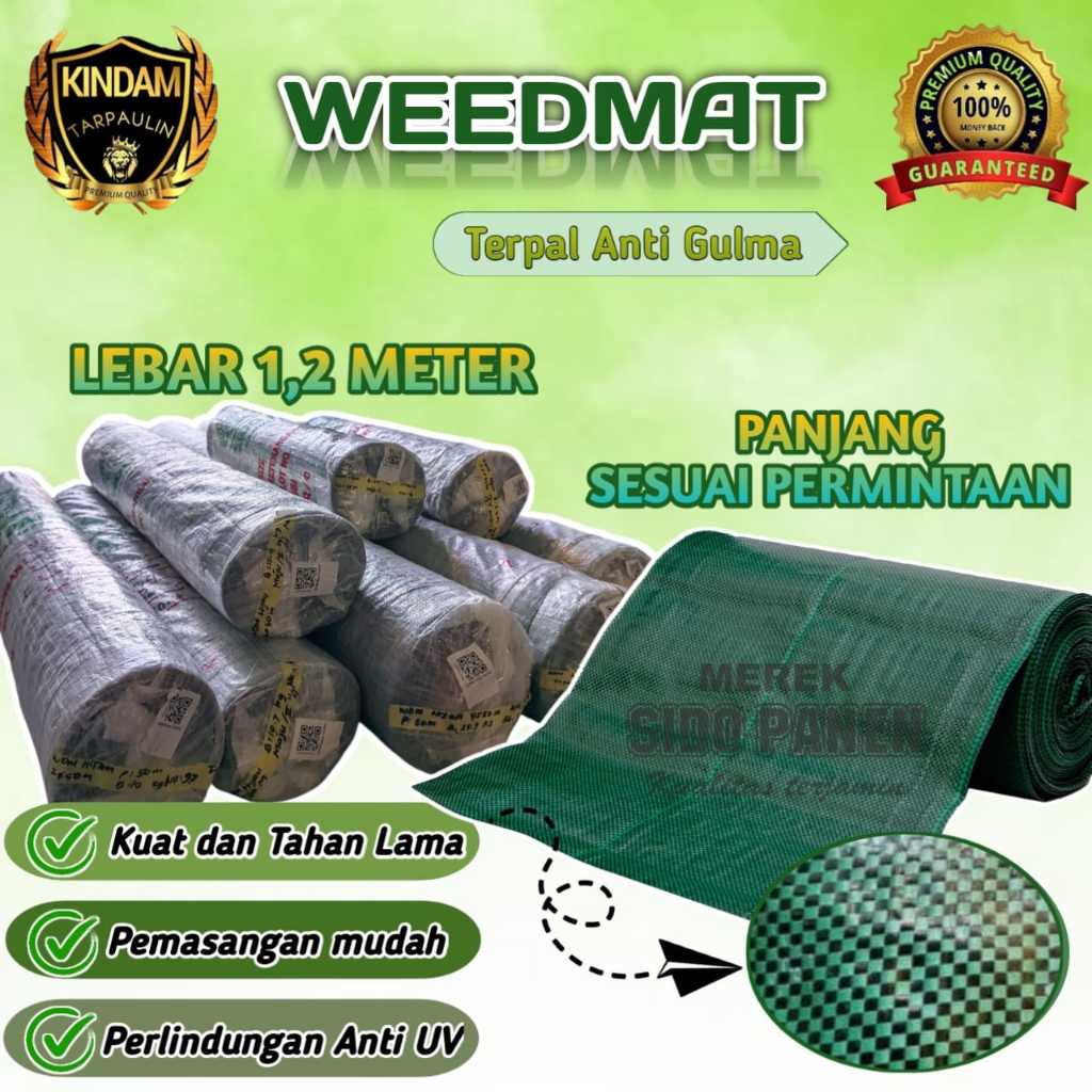 WEEDMAT LEBAR 1,2 METER IMPORT HARGA PERMETER PANJANG | TERPAL GREENHOUSE | WEEDMAT PEMBASMI RUMPUT