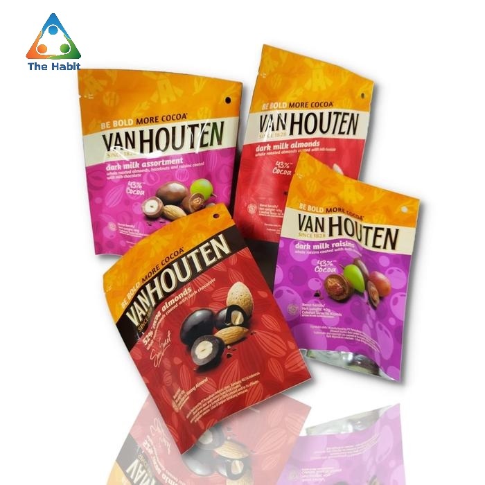 

(The Habit) Van Houten Bites Dark Milk Cokelat Pouch 40 gram - Assortment