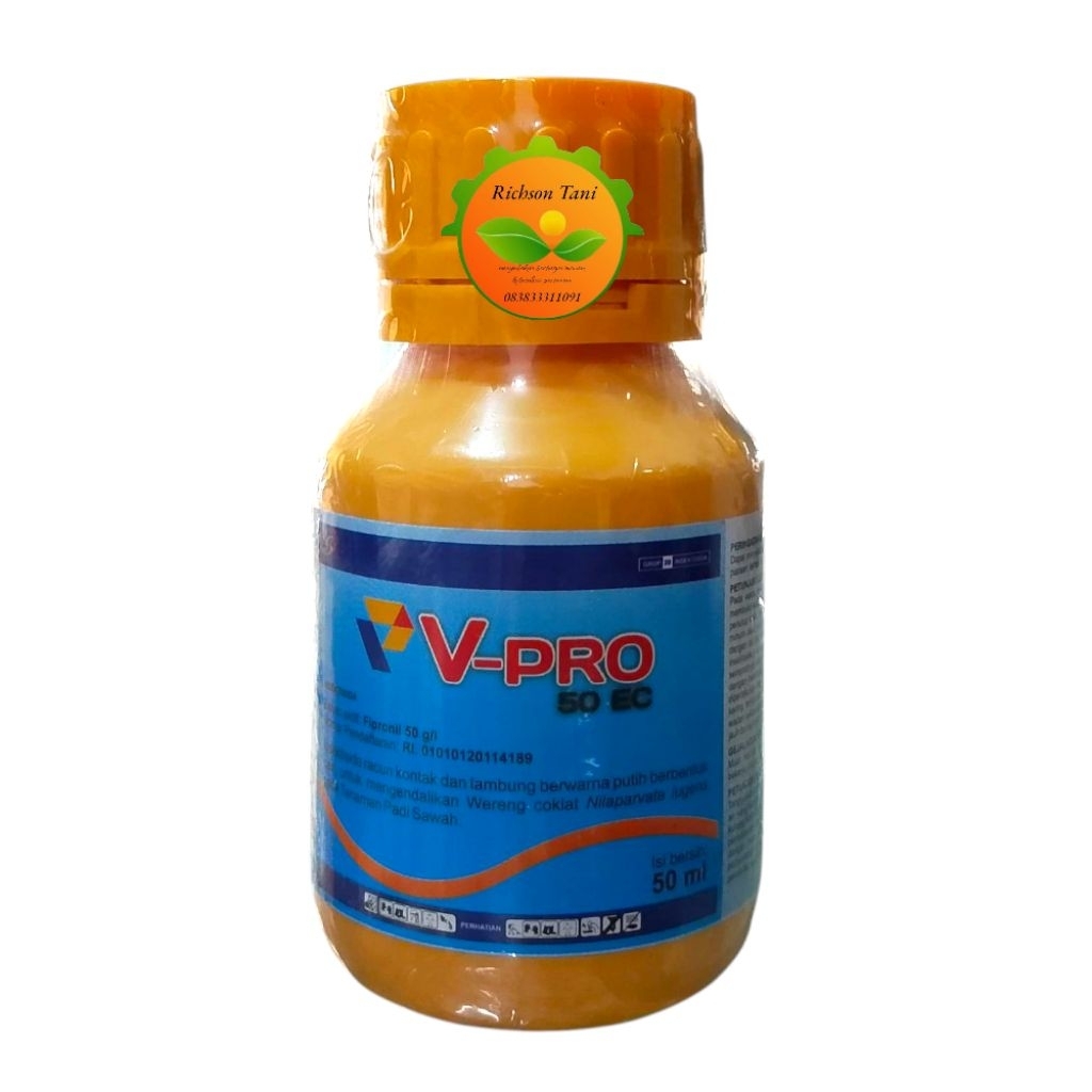 insektisida + zpt v-pro 50 ec (sejenis regent) 50 ml - pembasmi hama semut merah, lalat bibit, orong
