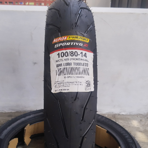 BAN LUAR ASPIRA SPORTIVO 2 100 80 RING 14 TUBELESS