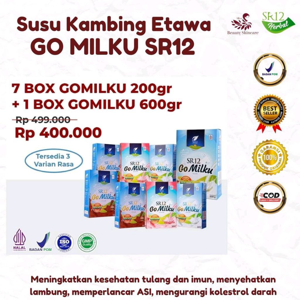 

Paket Reseller Gomilku SR12 Free Gift Susu Etawa Bubuk