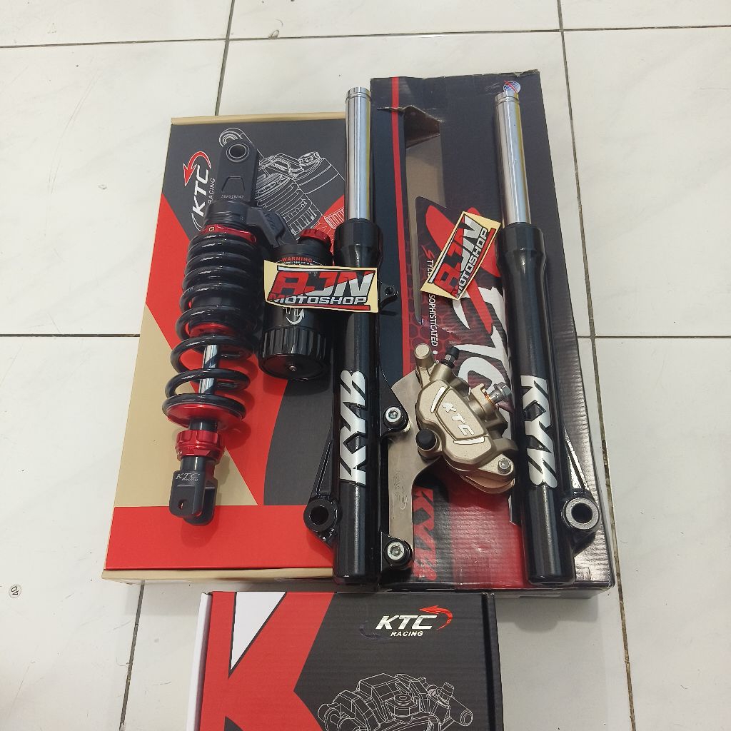 Paketan shok depan kyb+kaliper ktc hyloz +shok extreme 325  Beat fi, beat karbu scoopy, vario 110, v