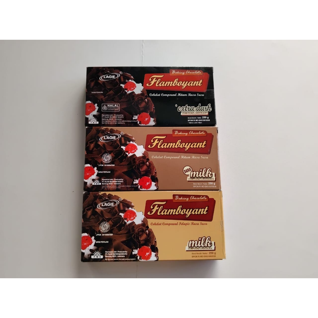 

L'AGIE Cokelat Batang Flamboyant 250g / Cokelat Blok Hitam Manis Rasa Susu