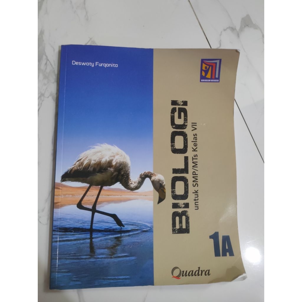 Buku cetak Biologi 1A SMP kelas 7  quadra kurikulum merdeka preloved
