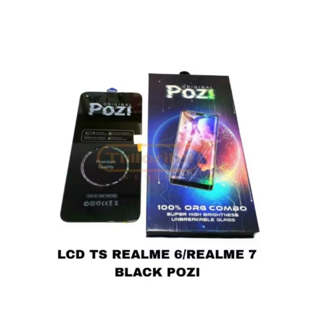 LCD+TS OPPO REALME 6/REALME 7/NARZO 20 PRO BLACK ORG POZI
