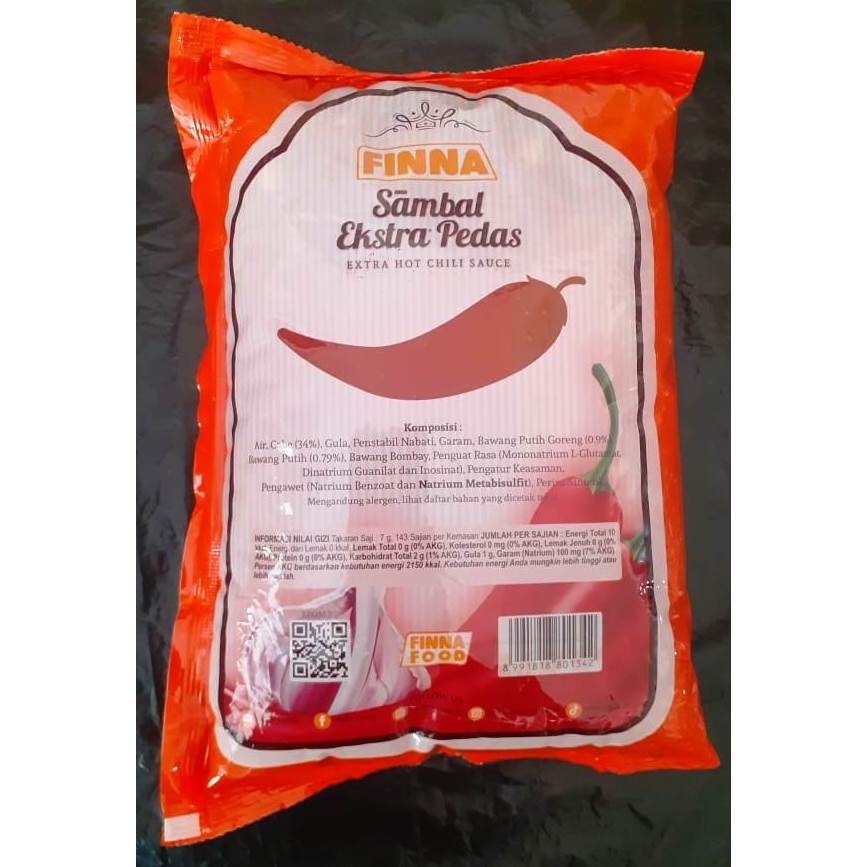

Finna Saus Sambal Extra Pedas 1Kg / Finna Sambal Extra Pedas