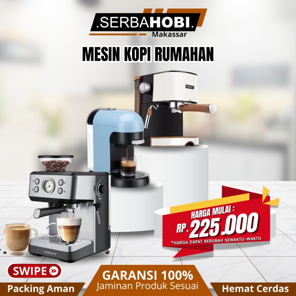 Mesin Kopi Espresso Untuk Rumahan / Espresso Machine / Coffee Maker / Kopi Kapsul
