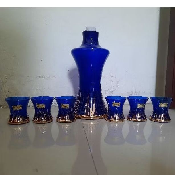 kaca kristal cangkir botol gelas germany lama #lawas hiasan #jadu pajanganl #vintage