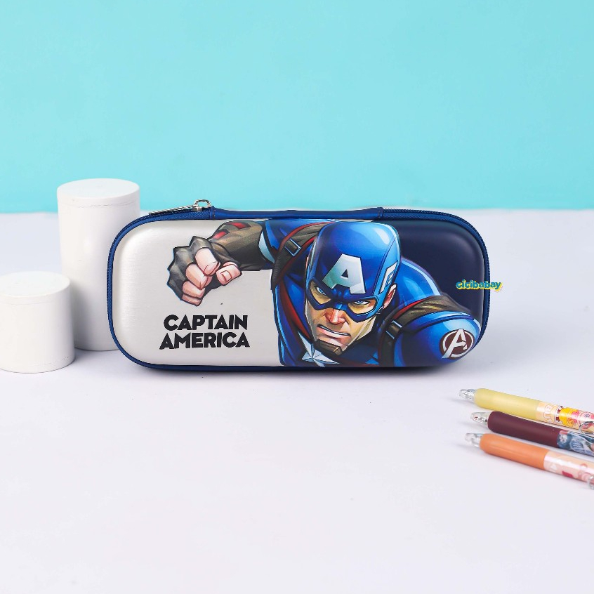 

Kotak Pensil Marvel 3D Hardcase Pencil Box Tempat Pensil Anak Captain America