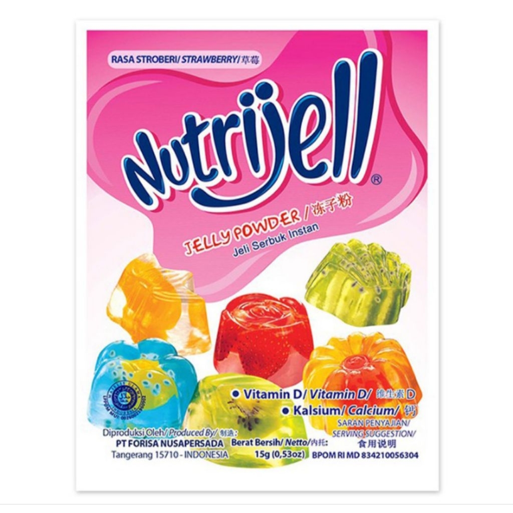 

Nutrijell Jeli Serbuk Instan Stroberi 15g