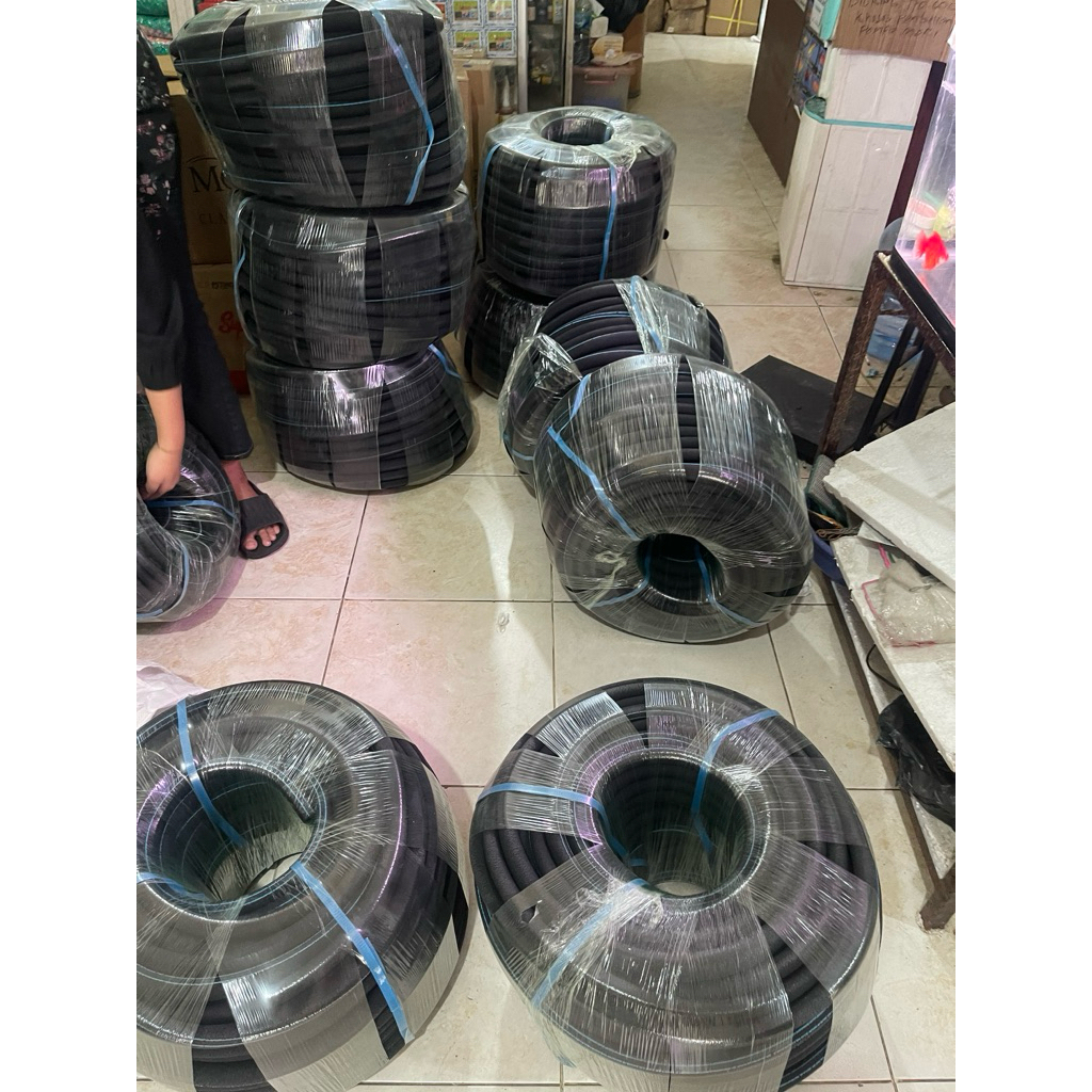 1 ROLL ( 200 METER ) 10/16MM SELANG UNIRING / SELANG AERATOR BIOFLOK KOLAM IKAN