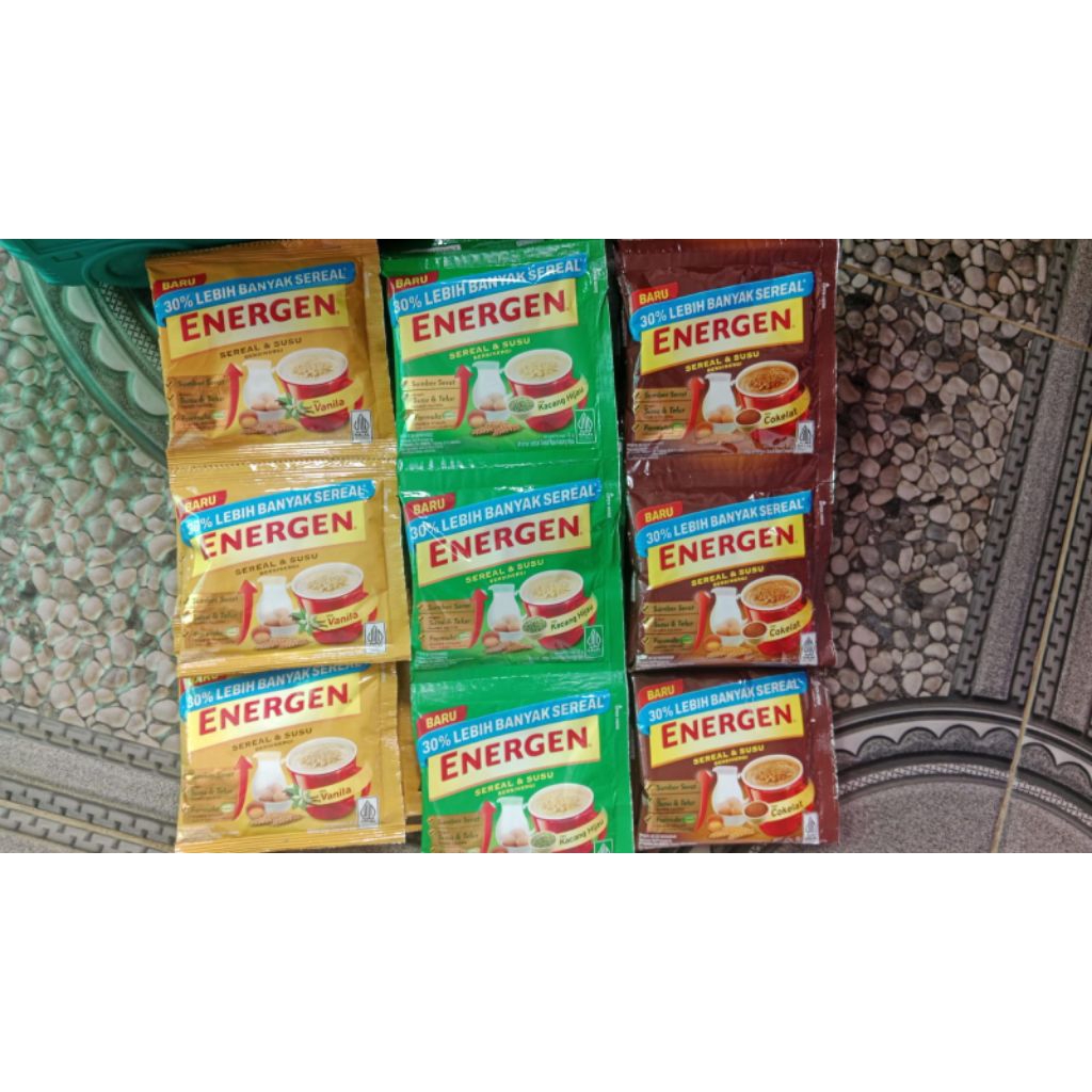 

Energen sereal 1 renceng isi 10 sachet