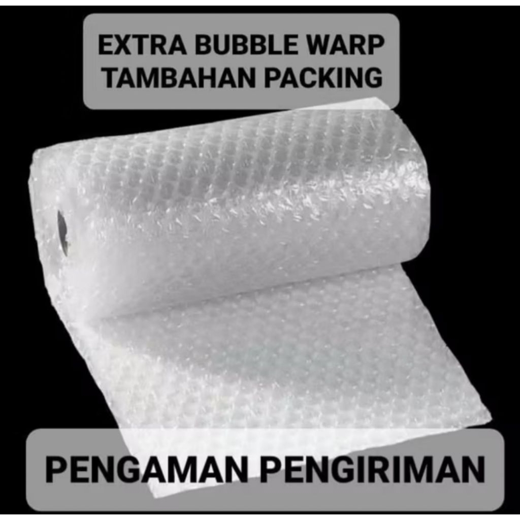 

tambahan packing bubble wrap biar paket aman tanpa lecet