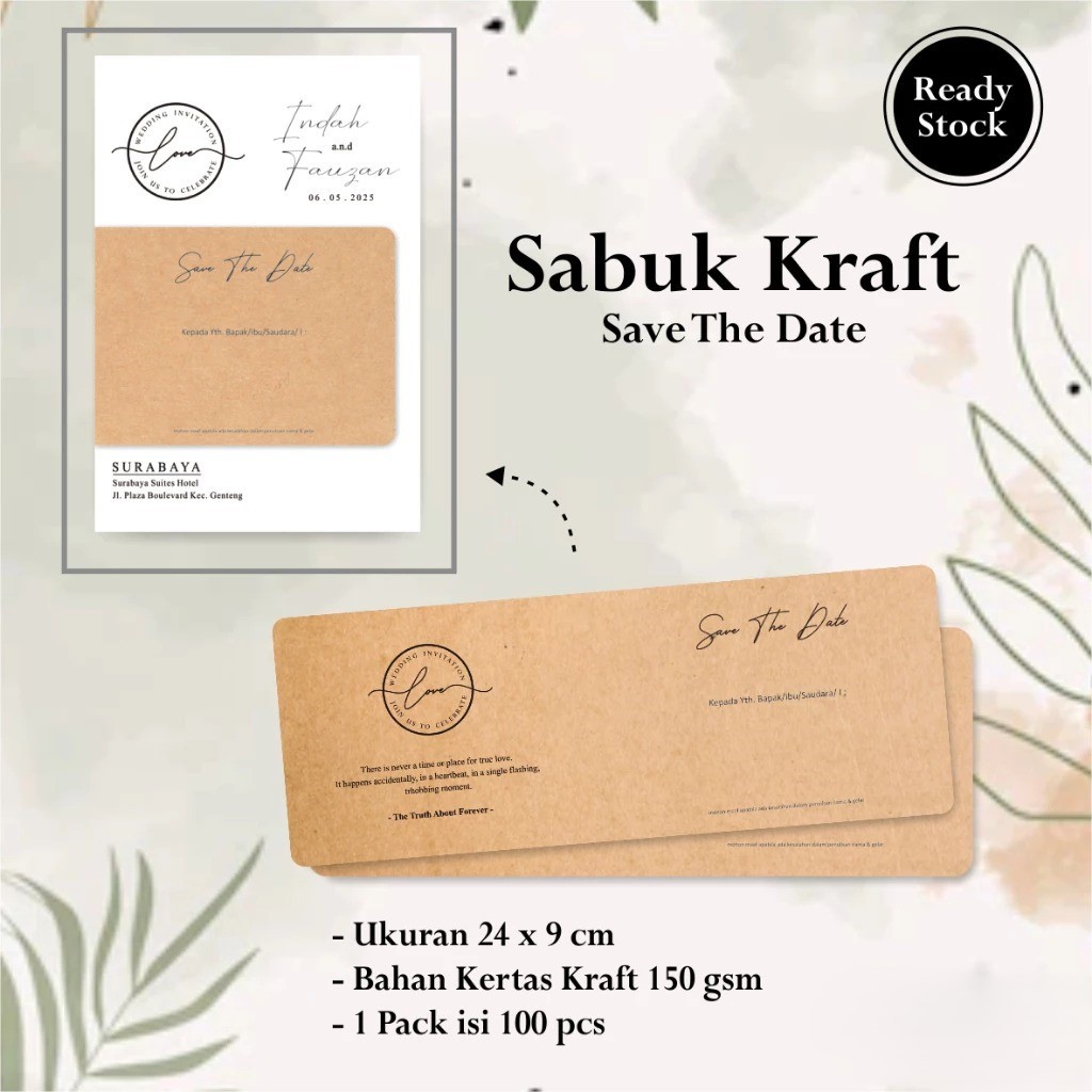 

[100 PCS ] Sabuk Kraft / Sabuk Paper Clip Kraft / Sabuk undangan Kraft Ready Stock