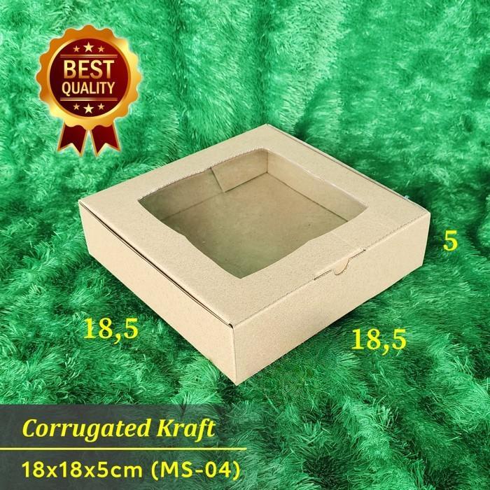 

(10 Pcs)Box Mika Die Cut Kue Brownies 18x18x5cm Kotak Hampers Pakaian Dus Pizza