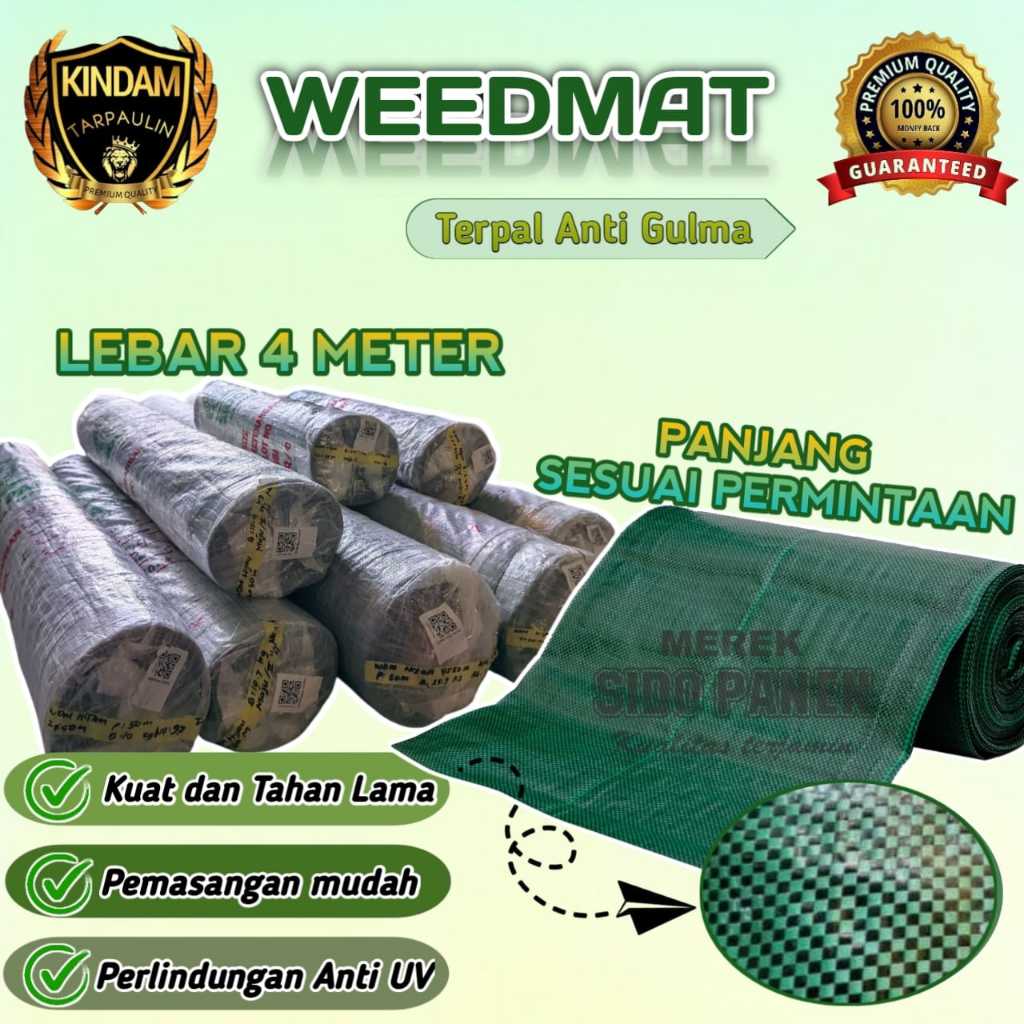 WEEDMAT LEBAR 4 METER | HARGA PERMETER | TERPAL ANTI GULMA