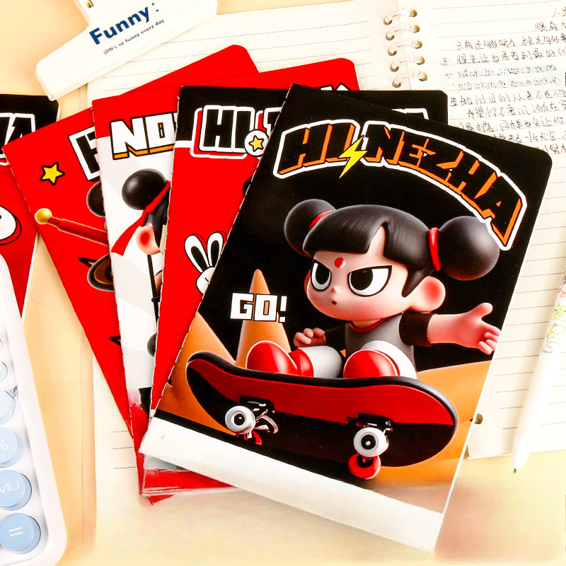 

batamall - (1 PACK ISI 4 BUKU) BUKU TULIS ANAK SEKOLAH SIZE A5 KARAKTER NEZHA #ST183 BUKU GARIS KOSONG COVER AESTHETIC NOTEBOOK BUKU TULIS CATATAN KUALITAS IMPORT ALAT TULIS SEKOLAH