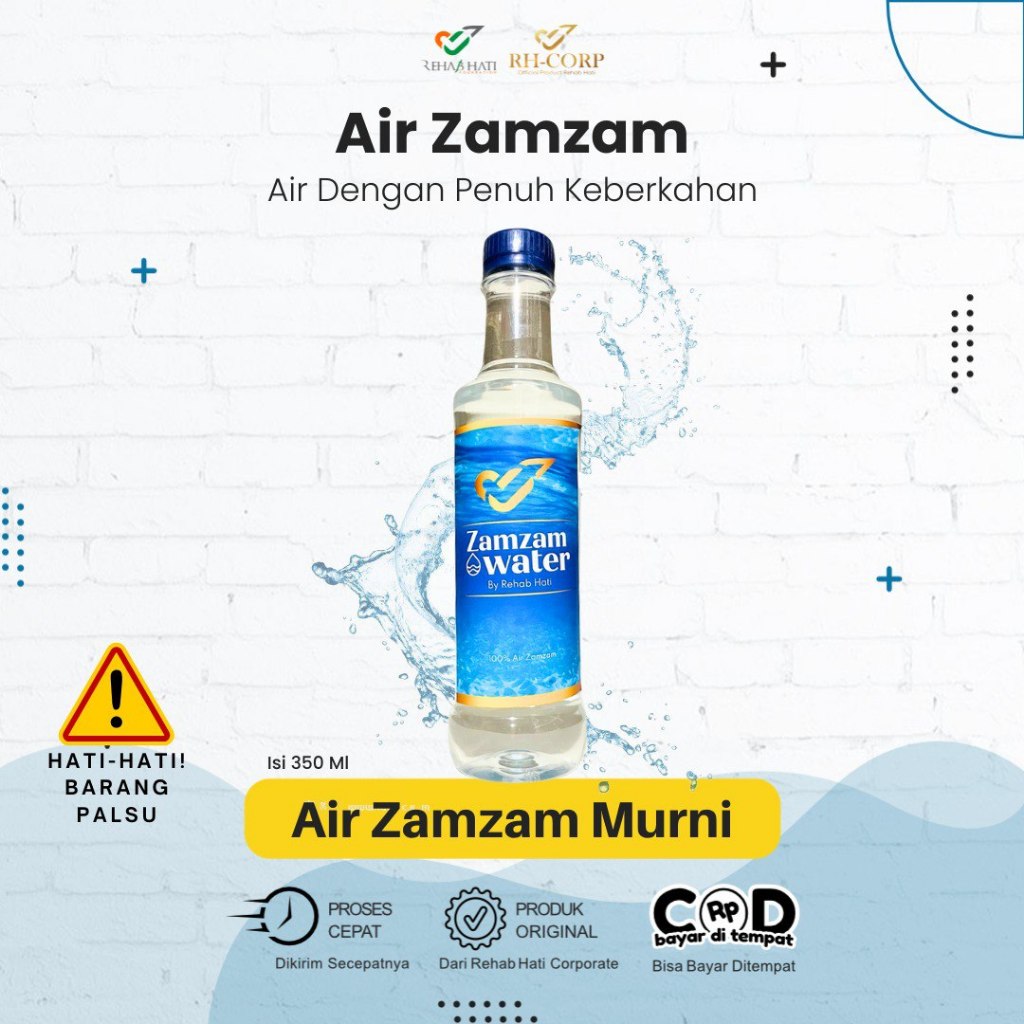 

RHCORP Air Zamzam Murni Asli 100% Zamzam Mekah (350ml) - Rehab Hati
