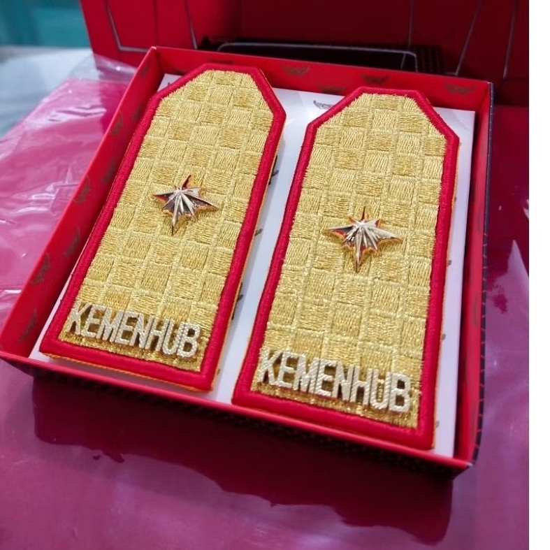 pangkat PDU Kemenhub 4c / 4a logam bordir Exclusive mewah