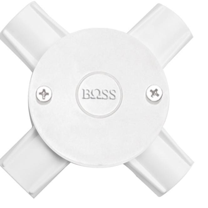 Tdus T dus Putih 20 MM Cabang 4 untuk pipa legrand dan boss clipsal