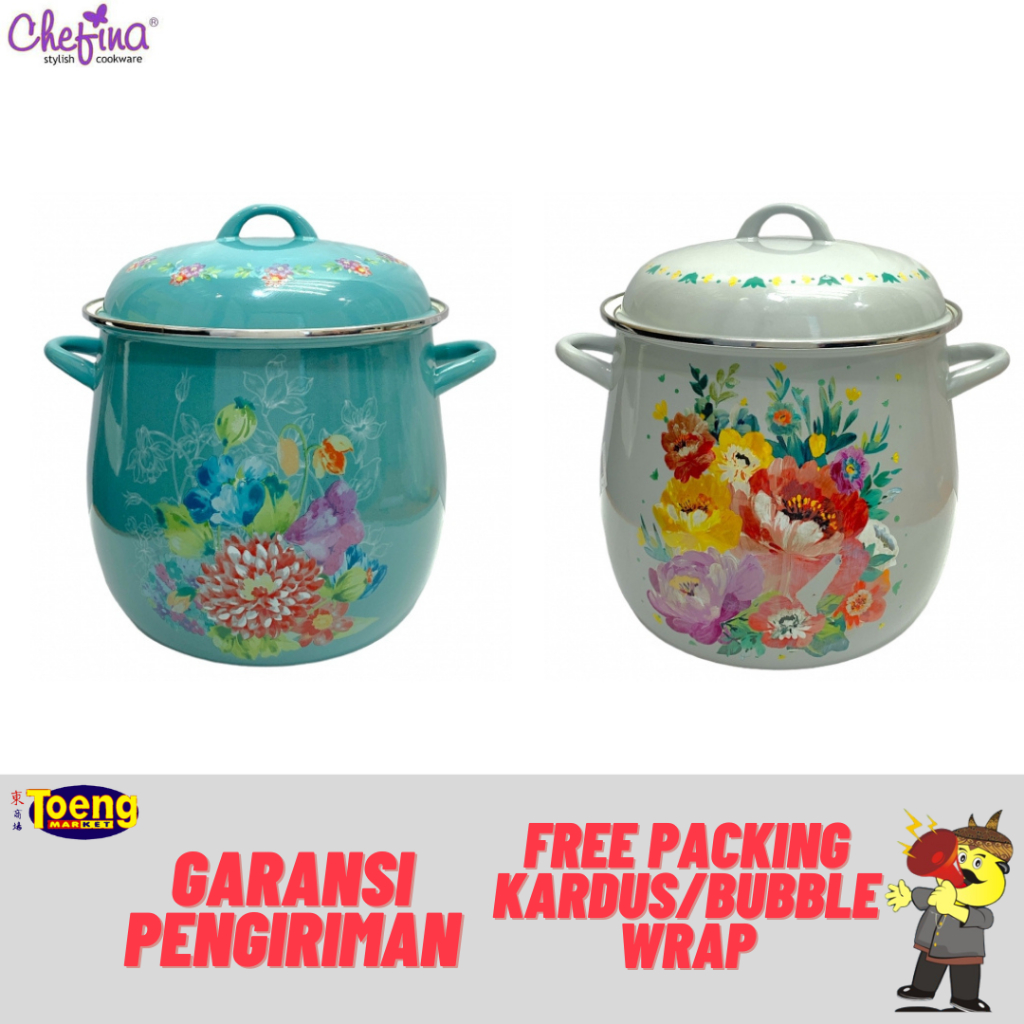 Panci Enamel - STOCK POT BELLY 12 QT Chefina