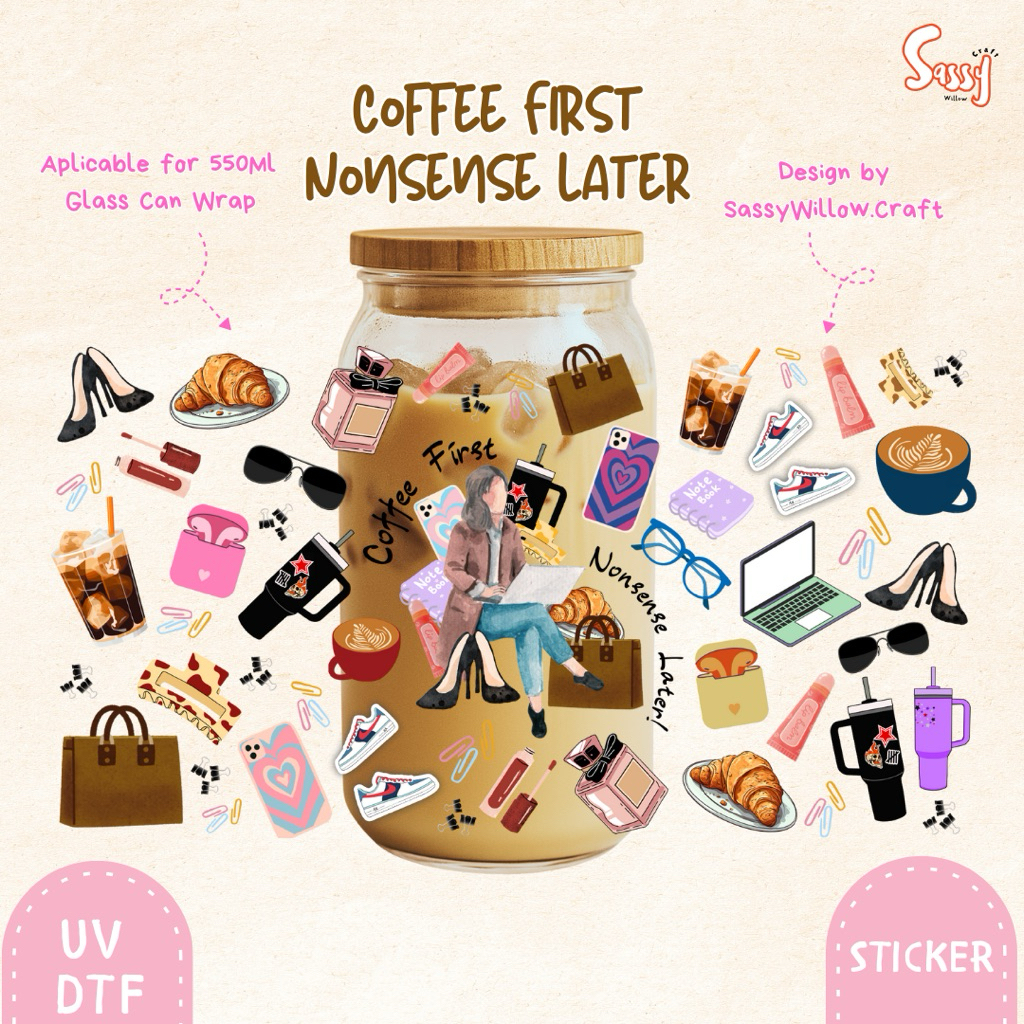 

Sticker Tumbler Aesthetic UV DTF | Wait, I am Busy | Sassy Willow
