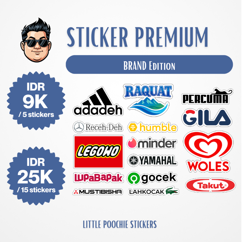 

[STIKER PREMIUM] Brand/Merek Edition - Little Poochie Stickers (Stiker HP Laptop Tumbler Helm Murah Berkualitas)
