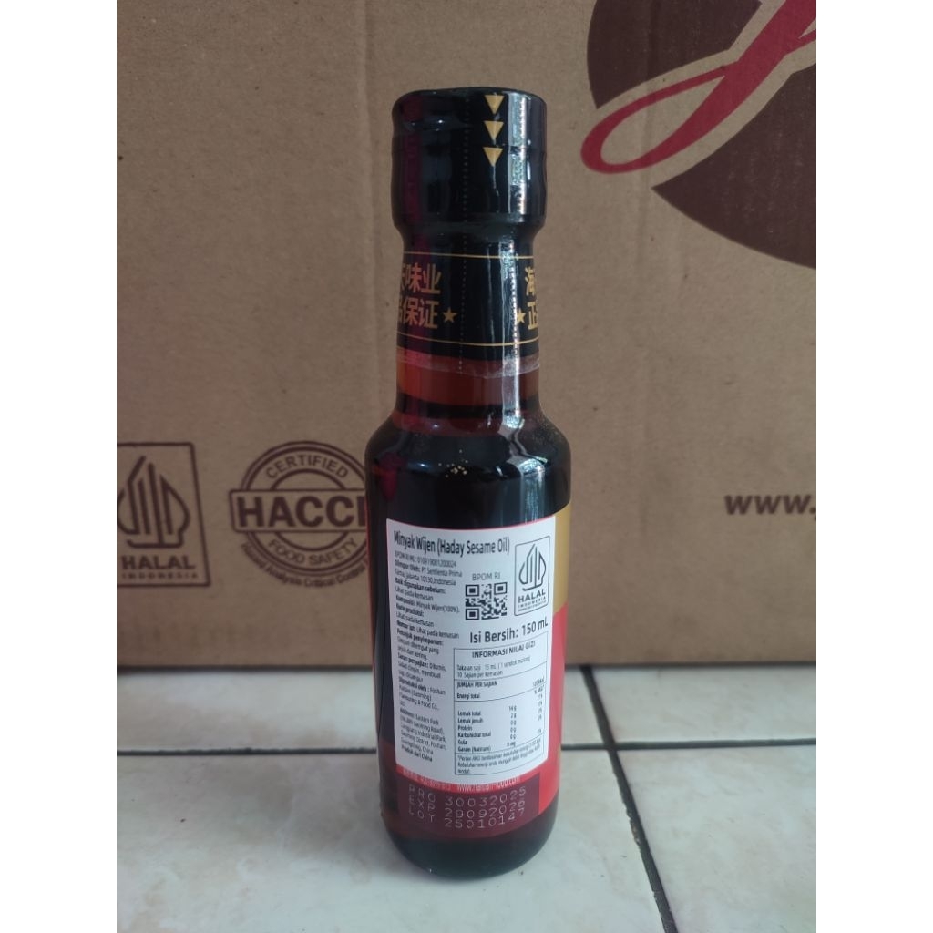 

Minyak wijen Haday sesame oil 150ml