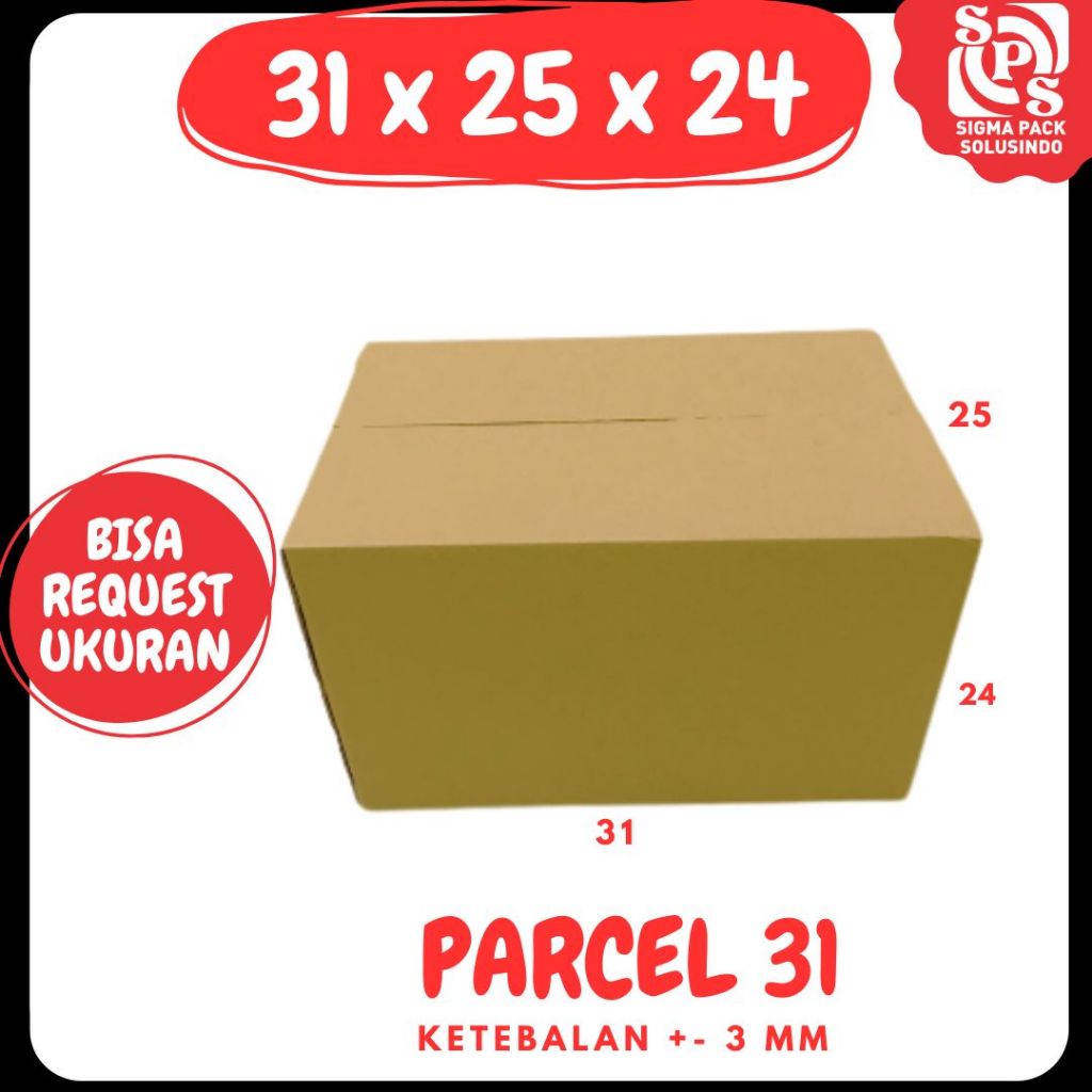 

Kardus Parcel 31x25x24 Kardus Jumbo / Dus Packing/ Box Parcel / Box Lebaran/Dus Sembako Idul Fitri