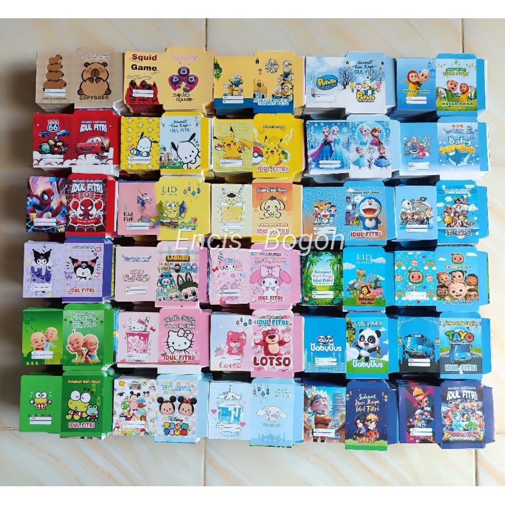 

1000 LEMBAR AMPLOP LEBARAN TEMA KARAKTER UK MINI