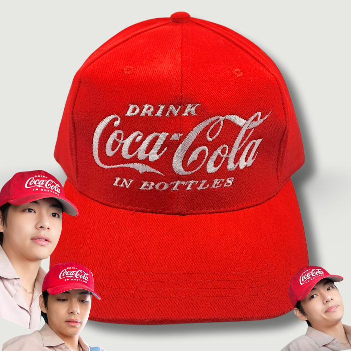 HEYNACI-Topi Coca cola Taehyung Bordir/Topi Coca cola V BTS Bordir