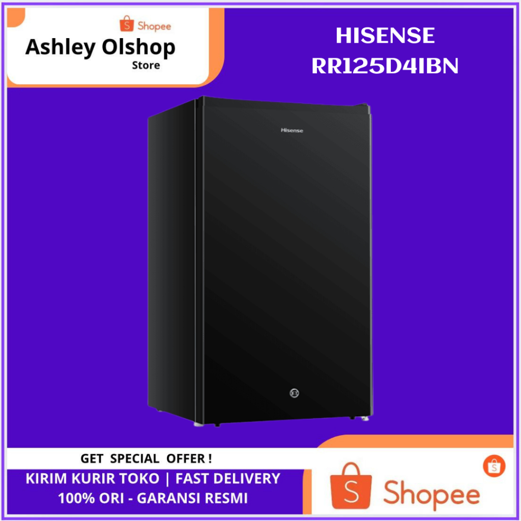Kulkas 1 Pintu Hisense RR125D4IBN Refrigerator Hisense 91 Liter